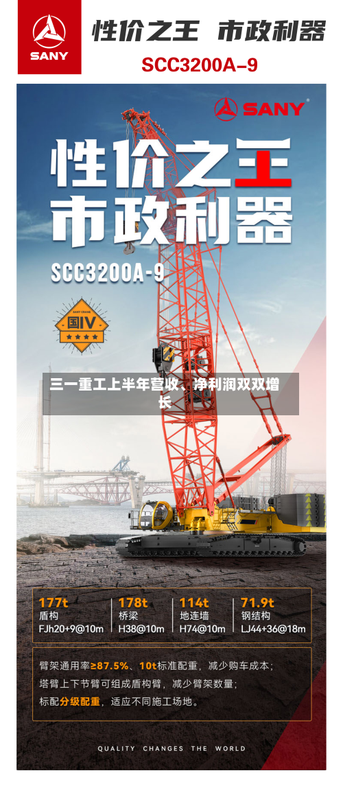 三一重工上半年营收、净利润双双增长-第2张图片