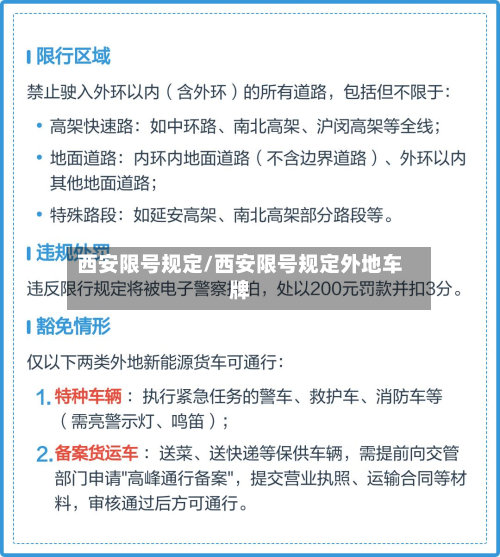 西安限号规定/西安限号规定外地车牌