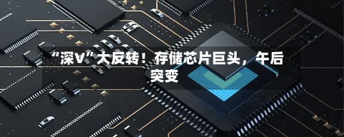 “深V”大反转！存储芯片巨头，午后突变-第2张图片