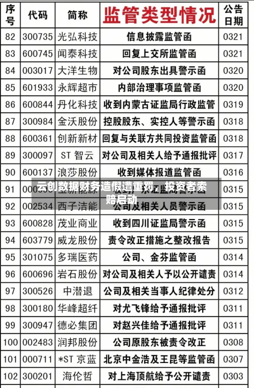 云创数据财务造假遭重罚	，投资者索赔启动-第3张图片