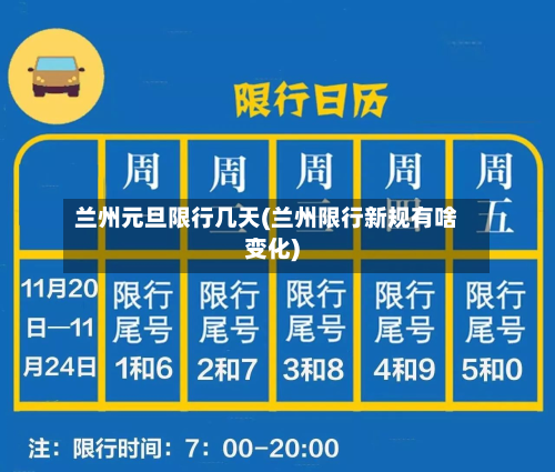兰州元旦限行几天(兰州限行新规有啥变化)-第2张图片