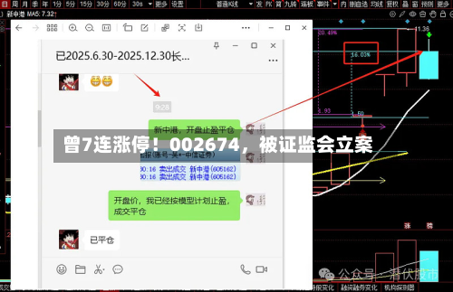 曾7连涨停！002674，被证监会立案-第2张图片